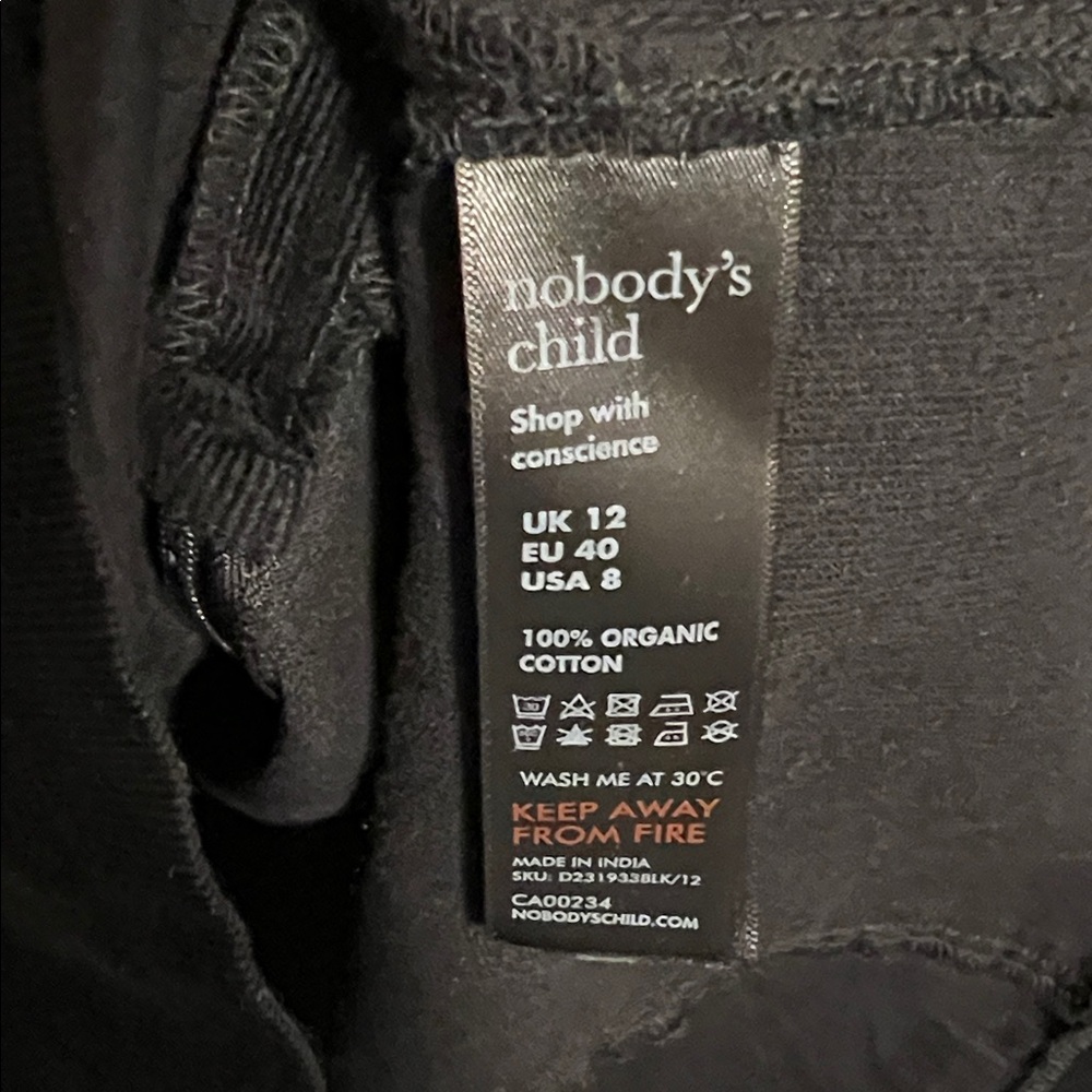 Nobody’s Child Black Cord Valentina Mini Dress - Picture 5 of 5